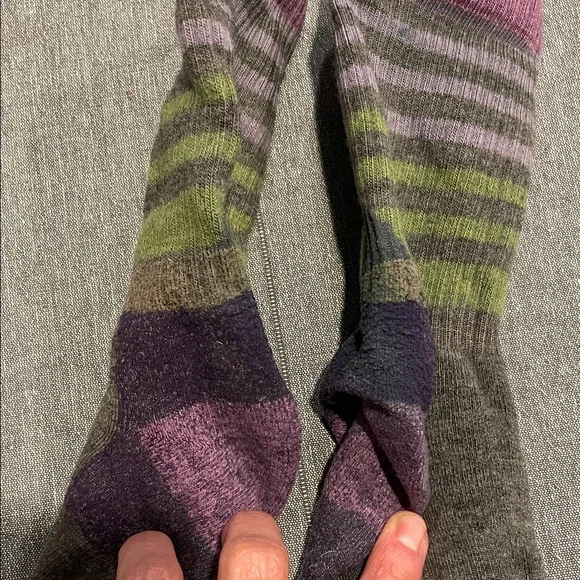 Darn Tough, Women's Striped Wool Socks - Purple and Green - Picture 2 of 2